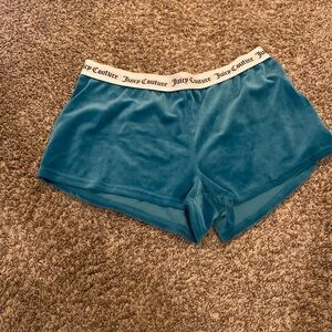 Juicy Couture women’s sleep shorts - velour - blue - large - bedazzled